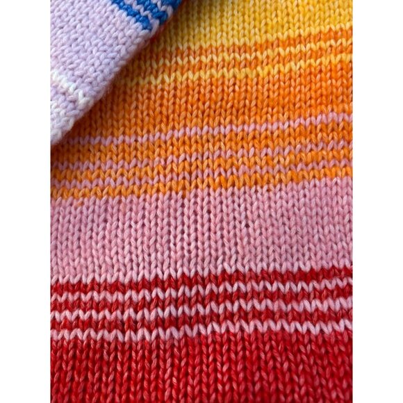 Old Navy Colorful Rainbow Knit Sweater Scarf One Size Acrylic & Polyester NWT - Picture 7 of 7